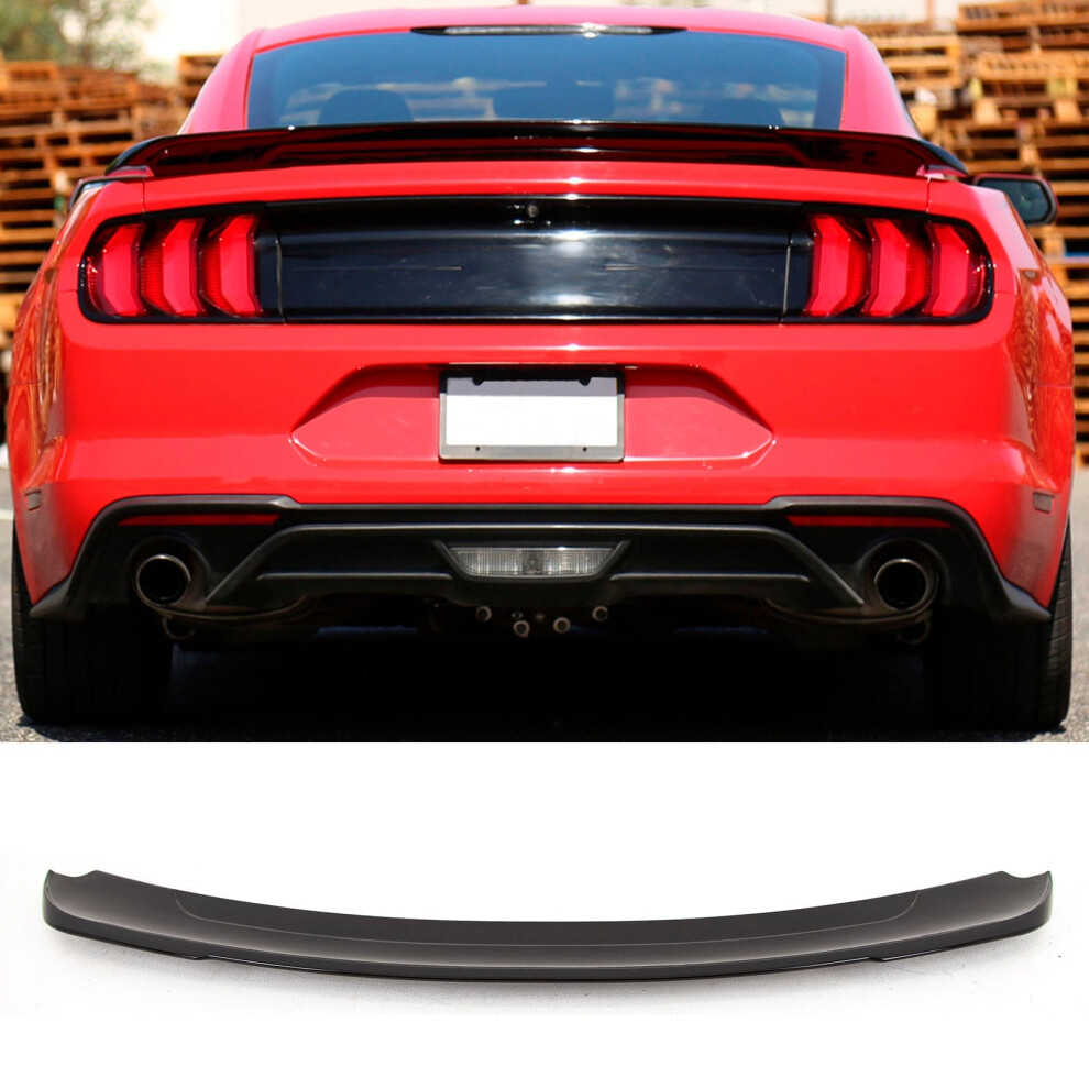 Rear Boot Lip Spoiler Gt Style Gloss Ford Mustang Coupe 2015- Black 9145588450289