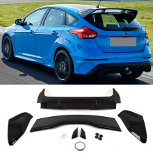 Rear Roof Boot Lip Spoiler RS Style Gloss Black Ford Focus MK3 2011-2018