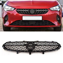 Front Bumper Main Grille Black With Chrome Trim & Bar Vauxhall Corsa F 2020-