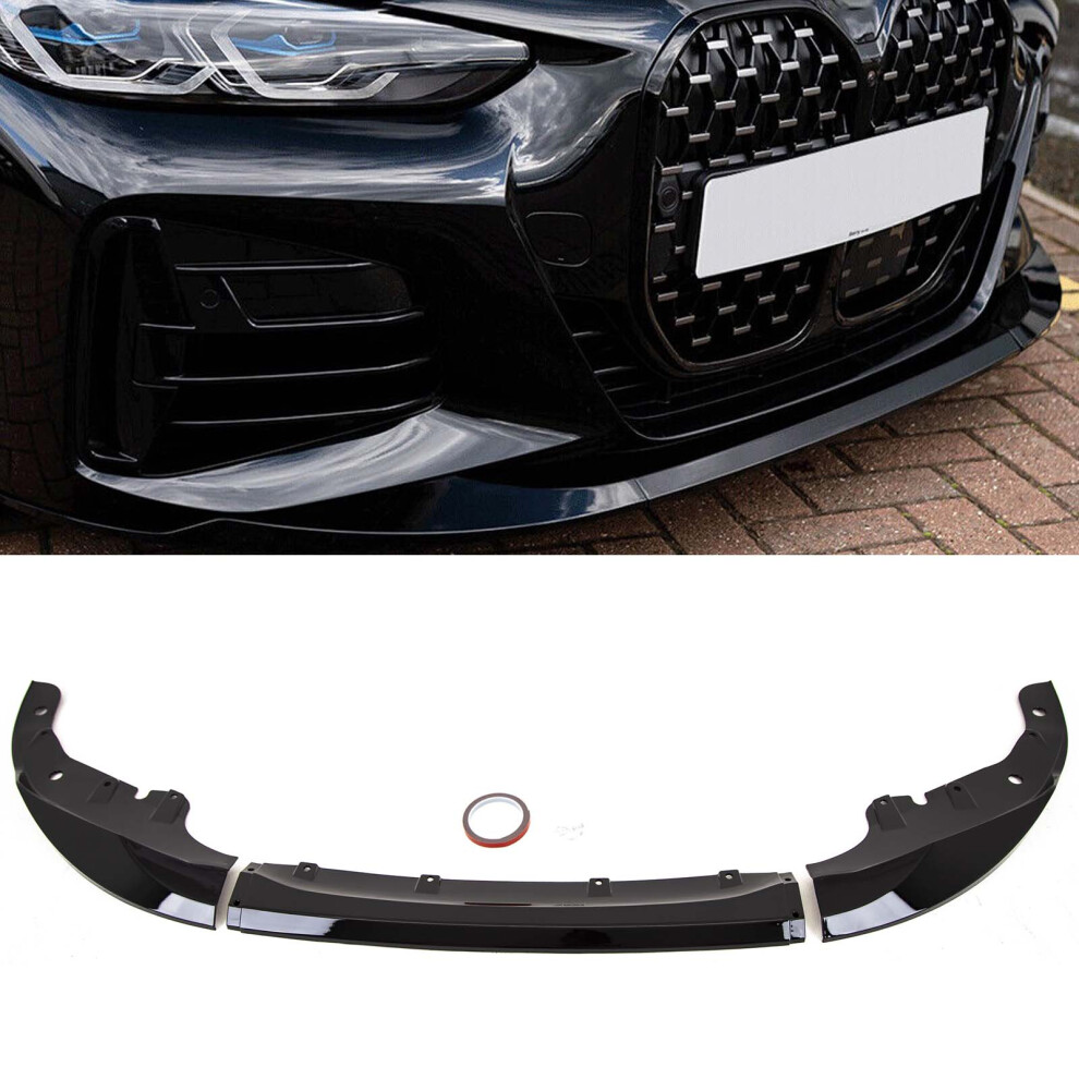 Front Lip Splitter Spoiler M Performance Style Gloss Bmw 4 Series G22 G23 Black 9145588451453