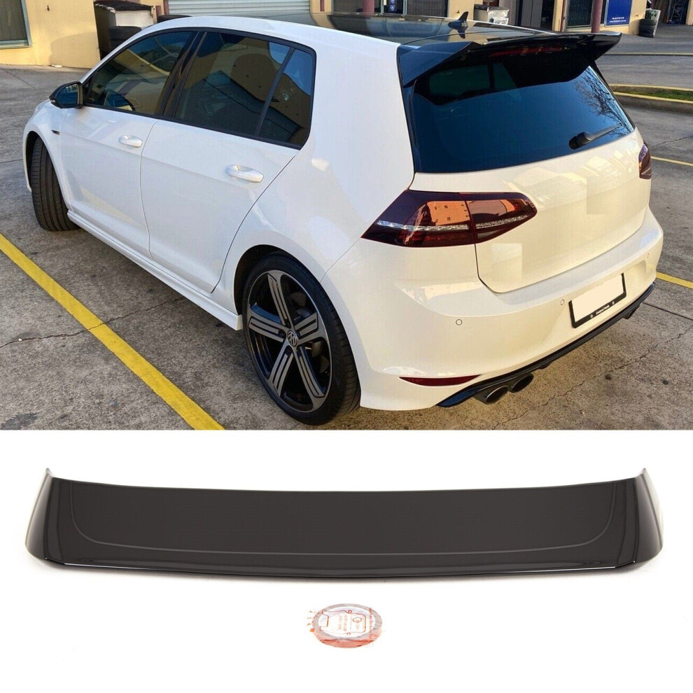Fits Vw Golf Mk7 Mk7.5 R Gtd Gti 2013-2020 Rear Roof Boot Lip Spoiler Gloss Black 9145588450647