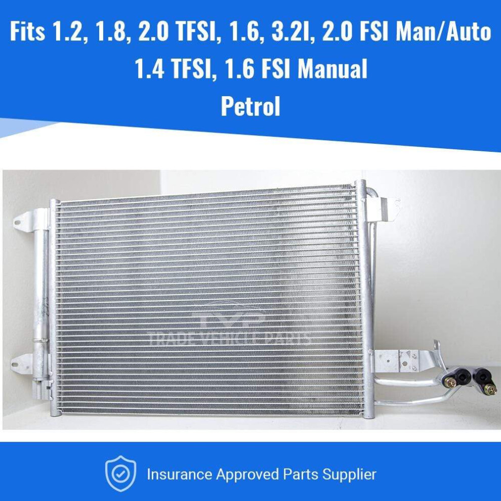 Tvp Trade Vehicle Parts.co.uk Ac Condenser Audi A3 S3 2003-2012 1.2 1.6 1.8 2.0 3.2 Man/Auto 1.4 Man Petrol