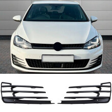 Front Bumper Fog Grille Matte Black Pair Left/Right VW Golf Mk7 GTI/GTD 2013-17