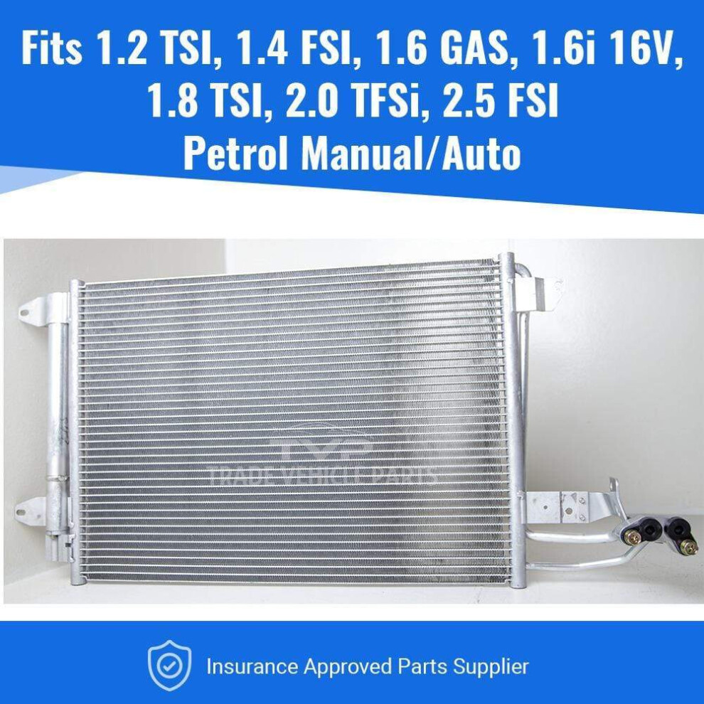 Tvp Trade Vehicle Parts.co.uk Air Con Condenser Vw Golf Mk6 2009-2012 1.2 1.4 1.6 1.8 2.0 2.5 Petrol Man/Auto