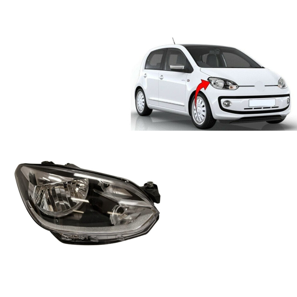 Headlight Headlamp Clear Type Right Side O/S Volkswagen Up 2012-2016 Brand New 7426938494378