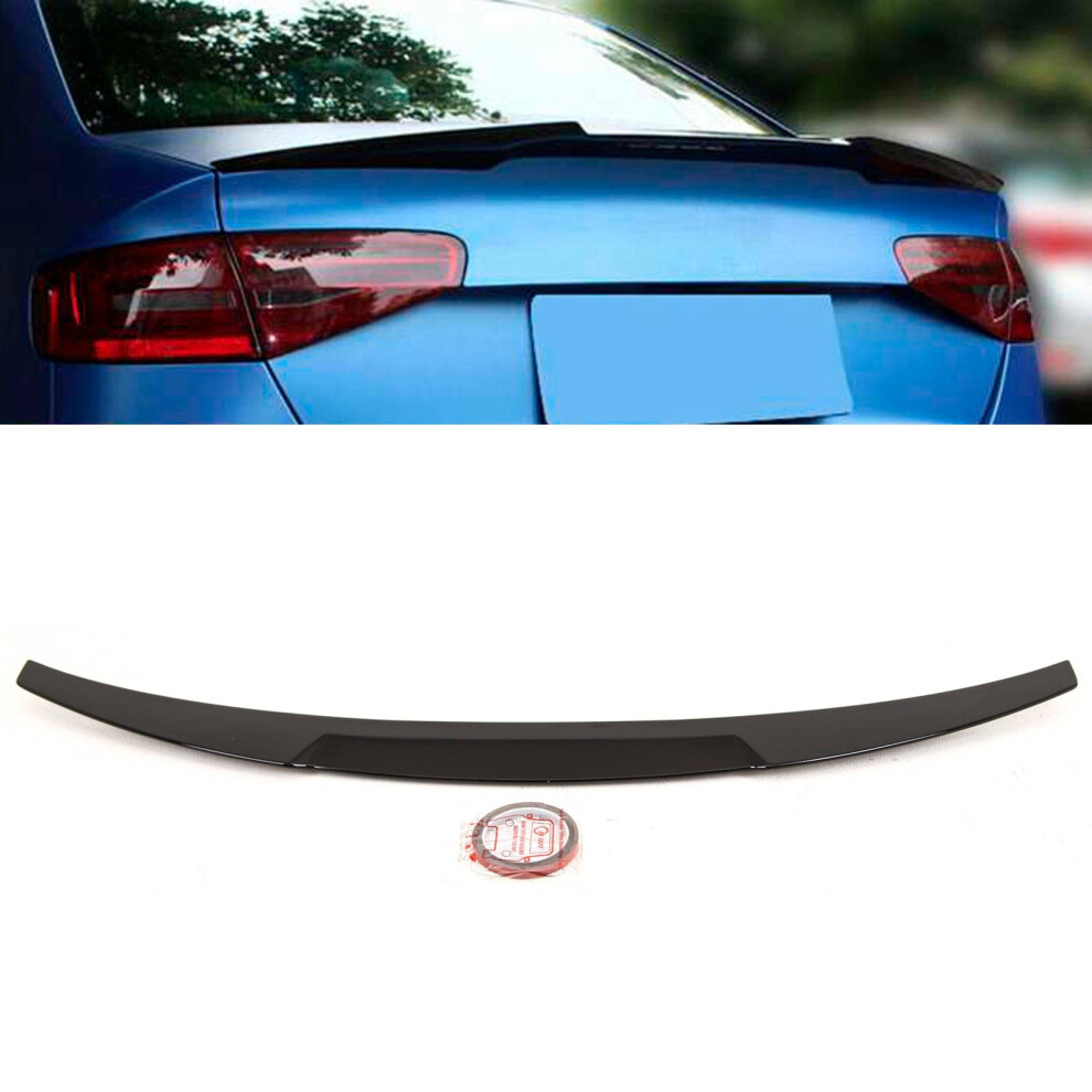 Fits Audi A4 B8.5 2012-2015 Rear Trunk Boot Lip Spoiler Sport Gloss Black 9145588377883