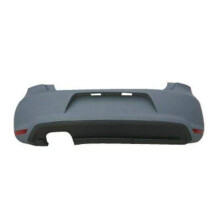 Rear Bumper Primed Complete With Spoiler Double Exhaust Vw Polo Gti 2009-2014