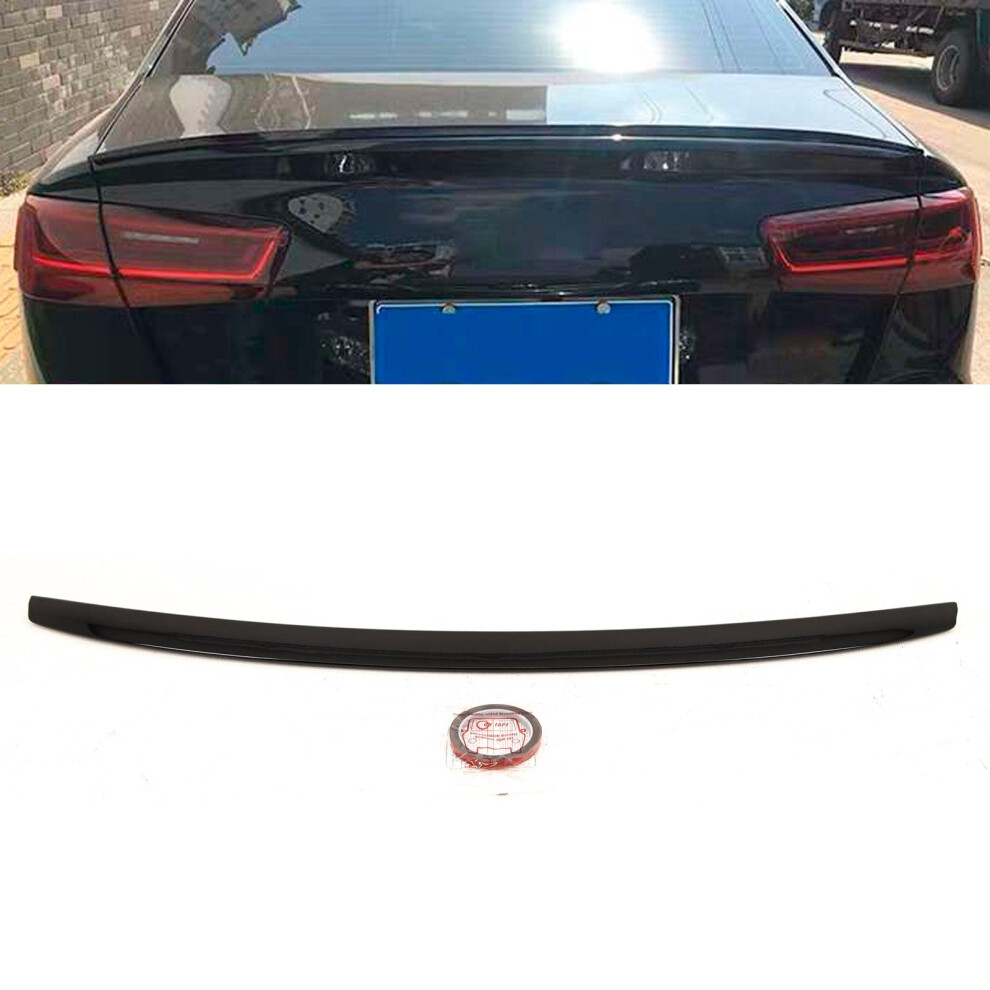 Fits Audi A6 C7 Saloon 2011-2018 Rear Trunk Boot Lip Spoiler Sport Gloss Black 9145588377920