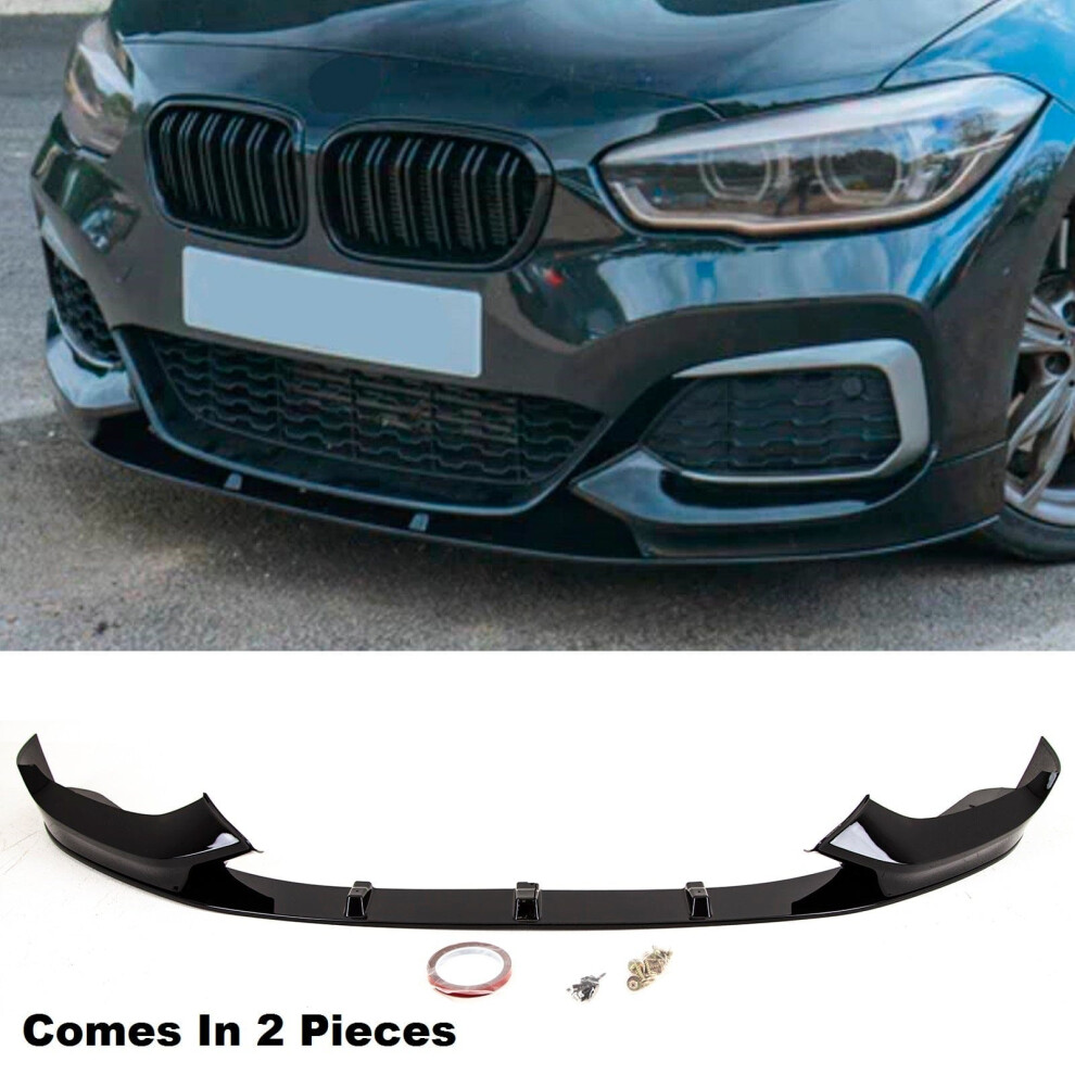 Front Lip Spoiler Splitter M Performance Style Gloss Bmw 1 Series F20 F21 Lci Black 9145588377593