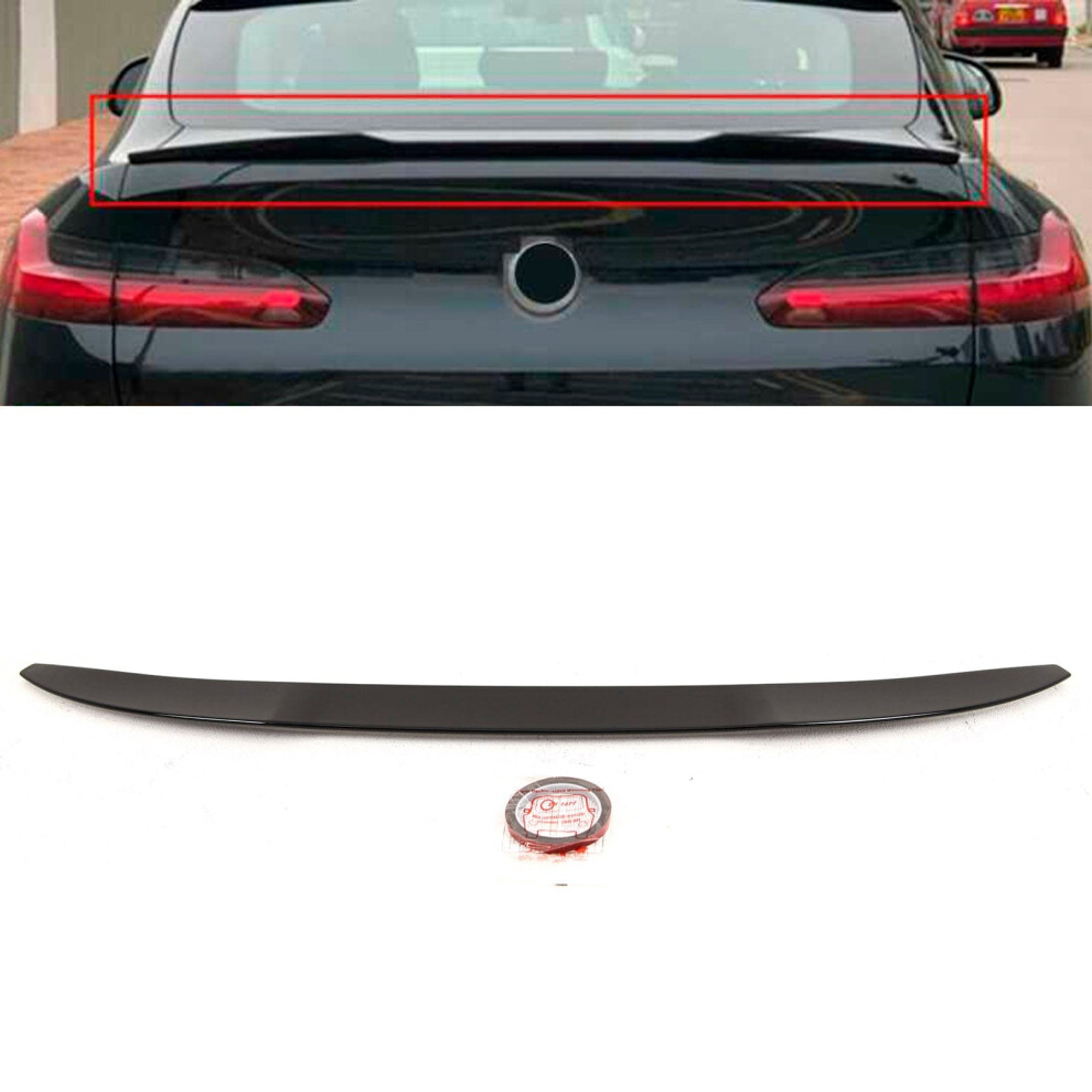 Rear Trunk Boot Lip Spoiler M Performance Style Gloss Bmw X4 G02 X4m 2018- Black 9145588378248