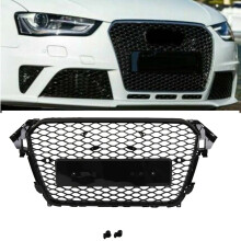 Fits Audi A4 B8.5 11-15 Bumper Grille Honeycomb Gloss Black Sport