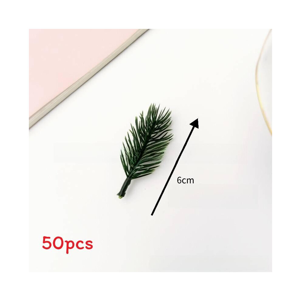 (6cm) Artificial 50pcs Pine Needles Plant Xmas Decors Floral Arrangement Accessories-image-OPC-PHX9J8D-NEW