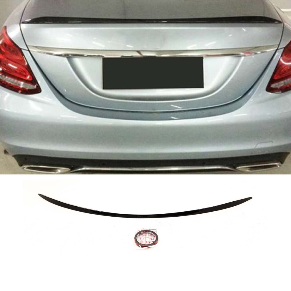 Rear Trunk Boot Spoiler Amg C63 Style Gloss Mercedes C-Class W205 2014-21 Black 9145588378408