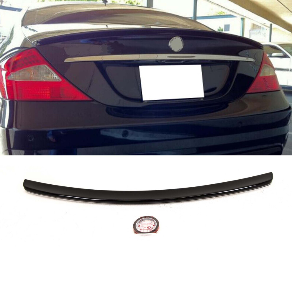 Fits Mercedes Cls Class C219 W219 2005-2010 Rear Trunk Boot Lip Spoiler Sport Gloss Black