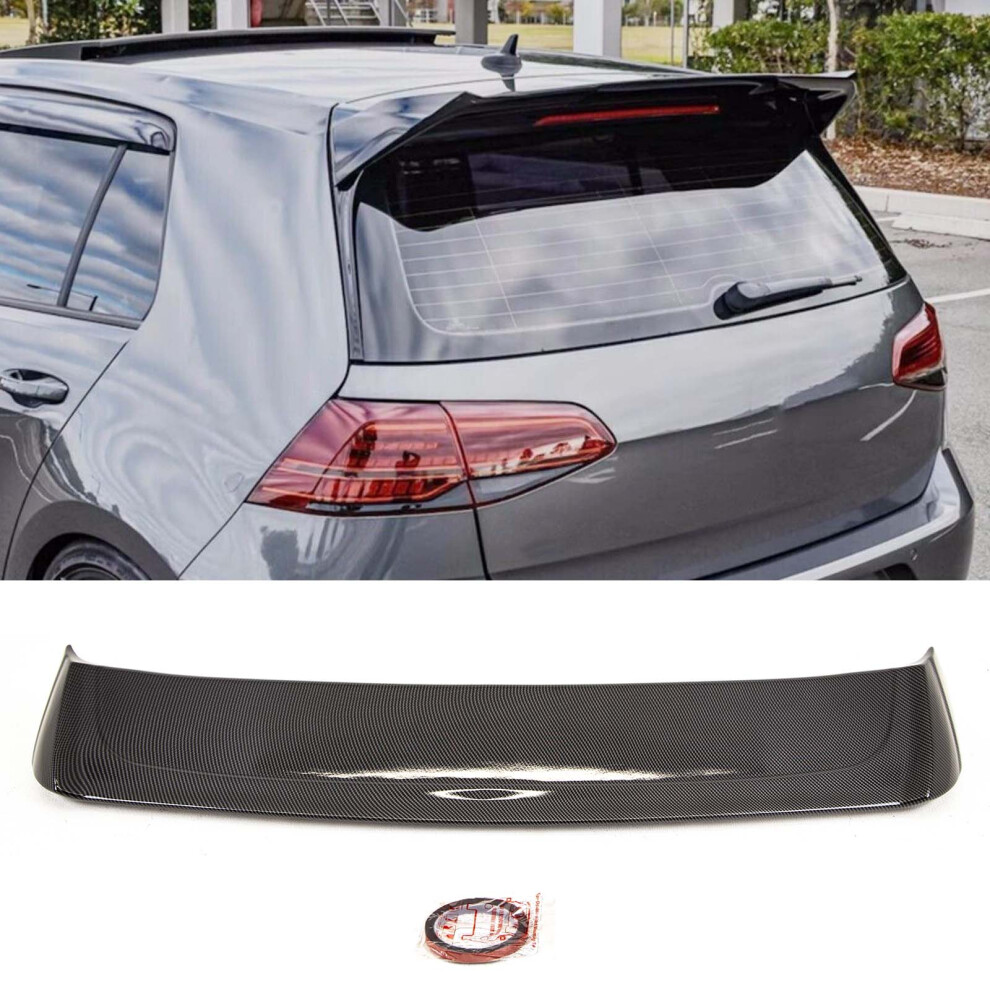 Rear Roof Boot Spoiler Osir Style Carbon Fibre Look Vw Golf Mk7 Mk7.5 R Gtd Gti 9145588450661