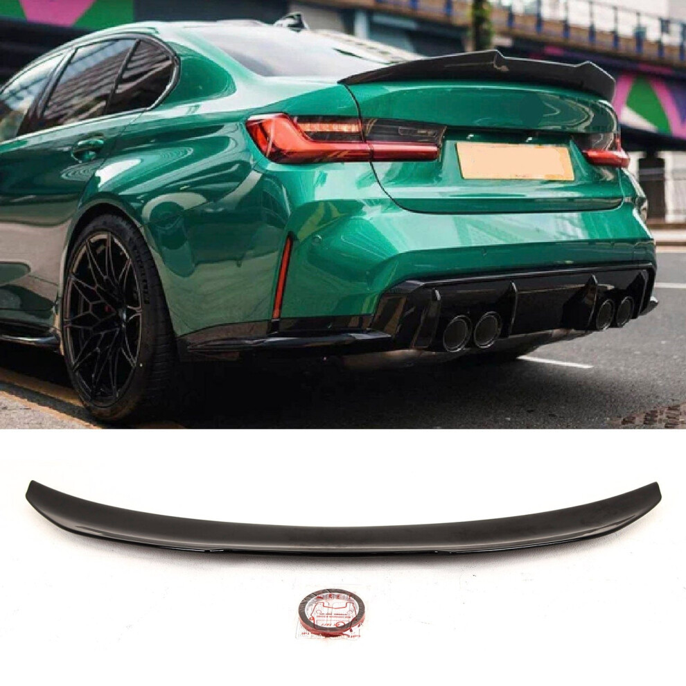 Rear Trunk Boot Lip Spoiler Psm Style Gloss Bmw 3 Series G20 G80 M3 2019- Black 9145588378064
