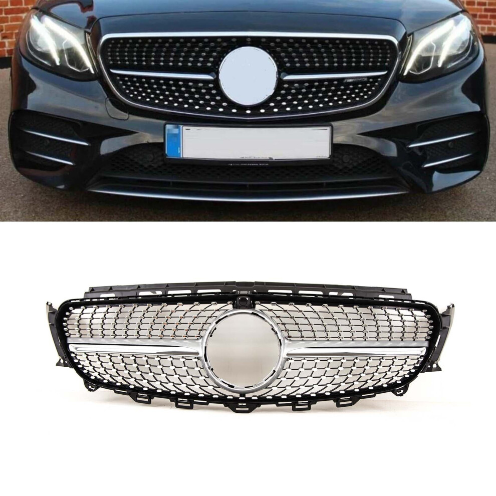 Front Bumper Grille Fits Mercedes E Class W213 S213 16-20 Amg Diamond Style New Black 9145588379269