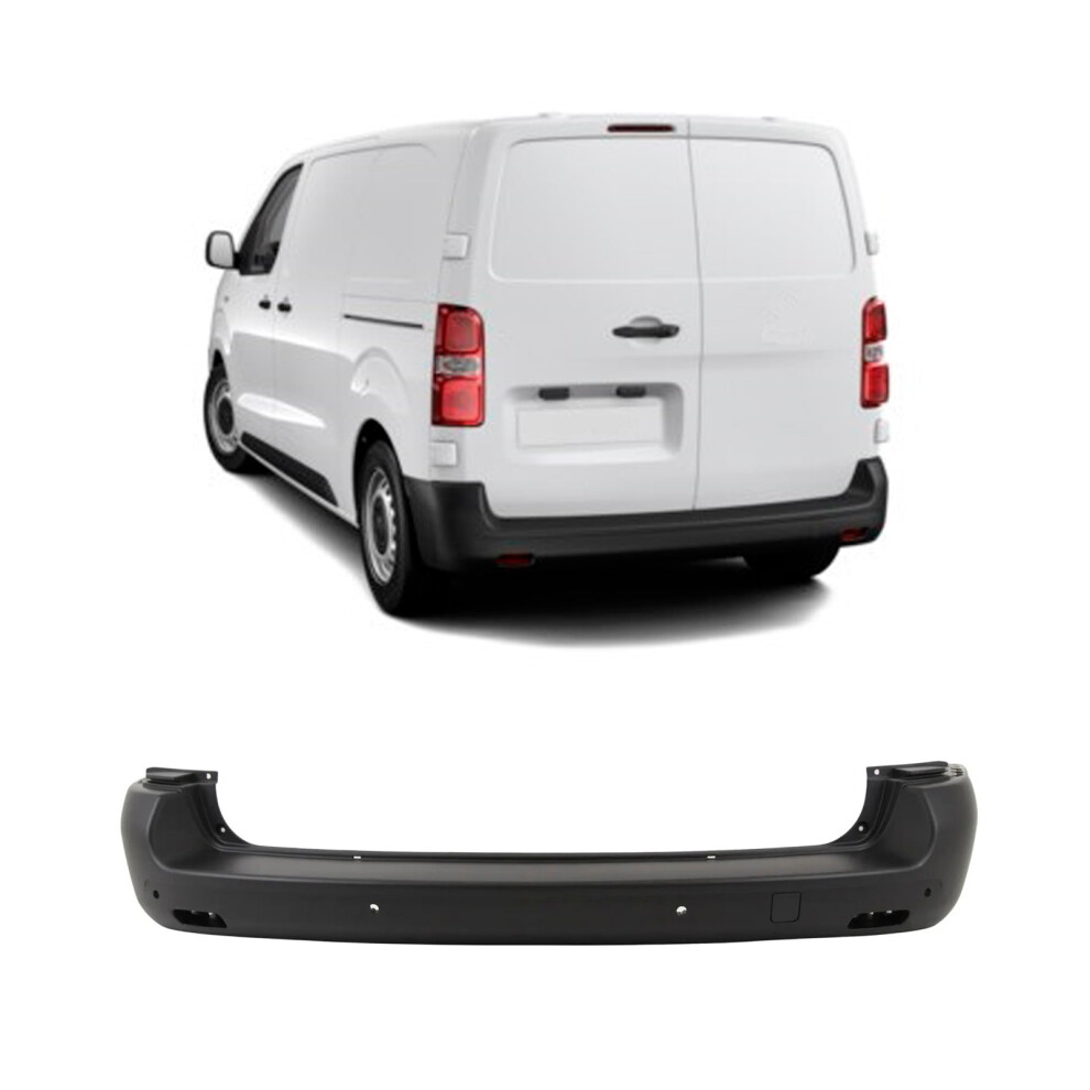 Rear Bumper With Pdc Brand New For Peugeot Expert Swb 2016-03/2024 Black 9145588445605
