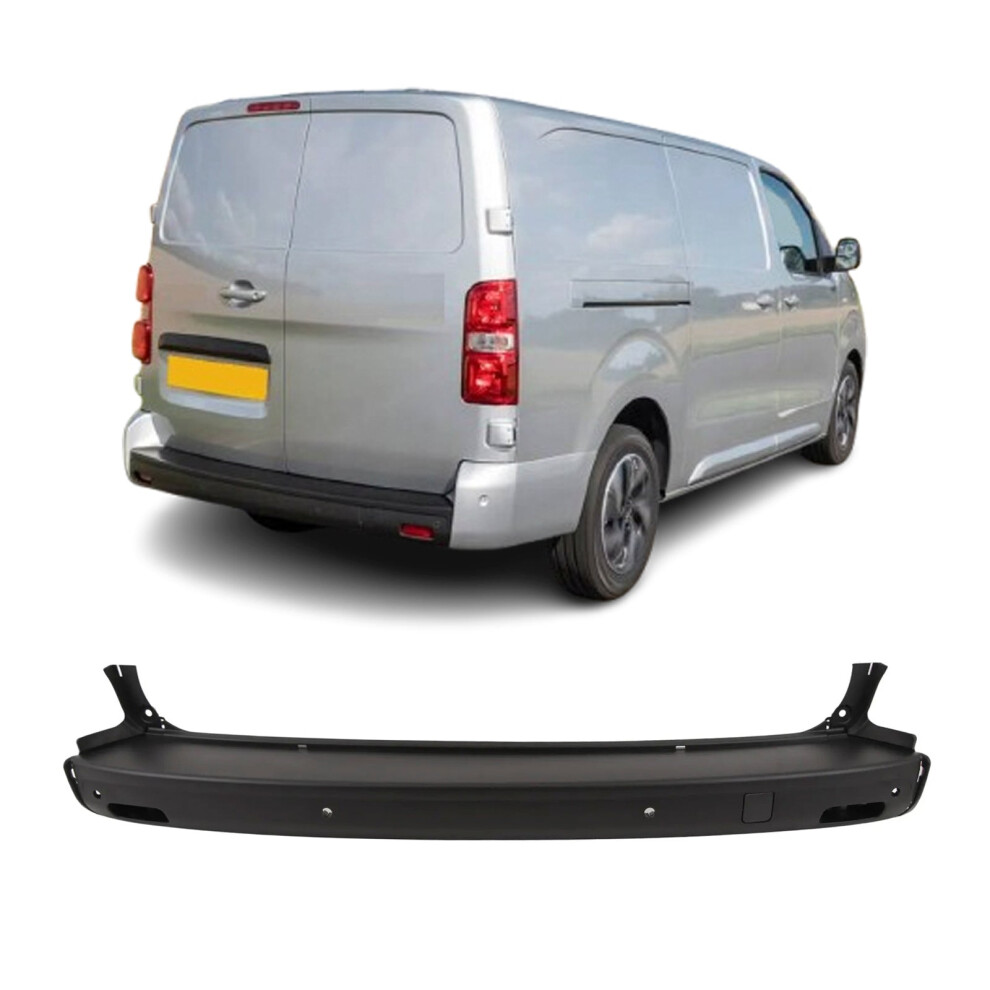 Rear Bumper Lwb With Pdc Holes For Citroen Dispatch Spacetourer 2016-2023 Black 9145588445551