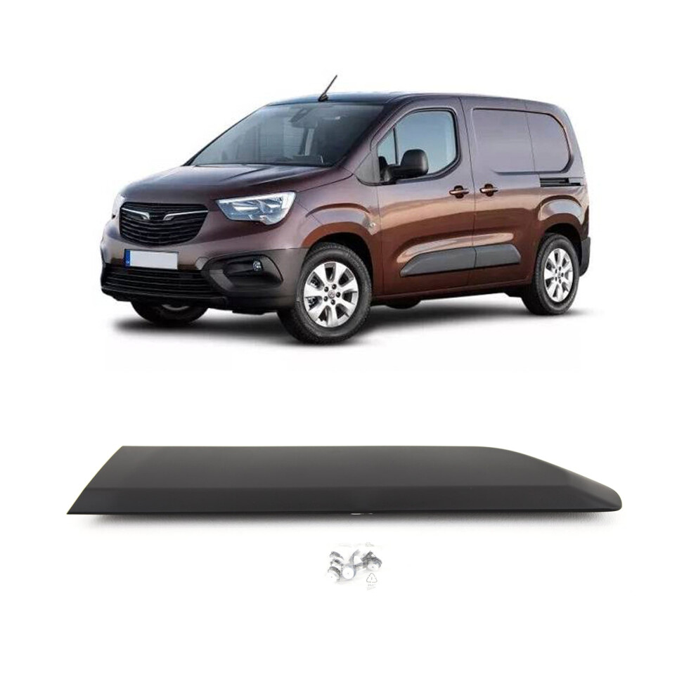 Rear Body Moulding Trim Passenger Side New For Vauxhall Combo 2018- Black 9145588445537