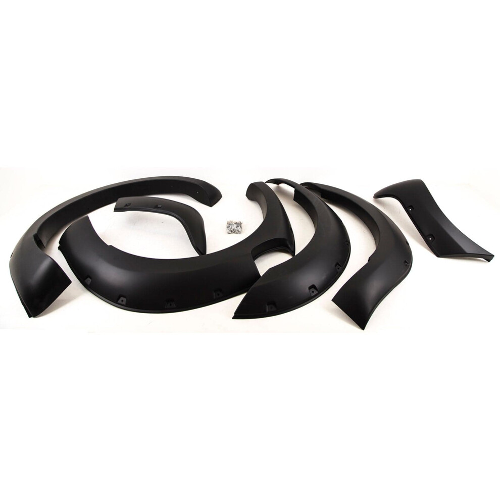 Tvp Trade Vehicle Parts.co.uk Wheel Arches Fender Flares Rivet Style Matte Black For Ford Ranger T6 09/2015-19