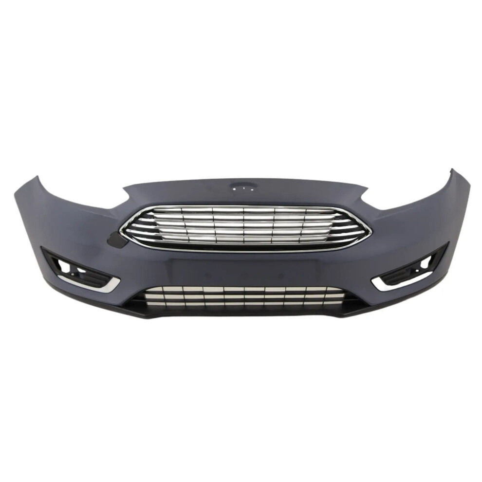 Front Bumper Kit With Grilles No Pdc Or Washer Holes Primed Ford Focus 2015-2018 9145588446558