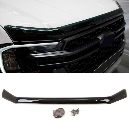 Bonnet Guard Wind Stone Bug Protector Deflector Gloss For Ford Ranger T9 2022-