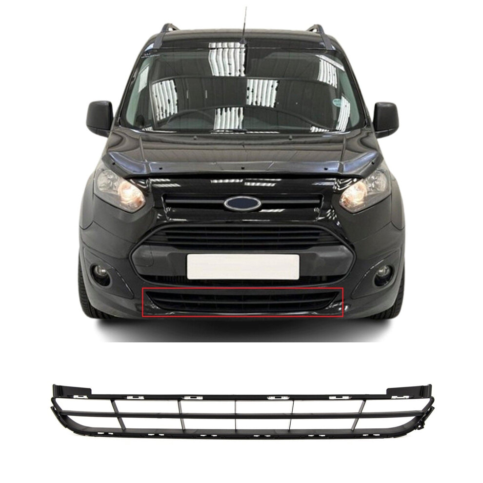 Front Bumper Lower Centre Grille Matte Ford Transit Connect 2013-2018 Black 9145588446268