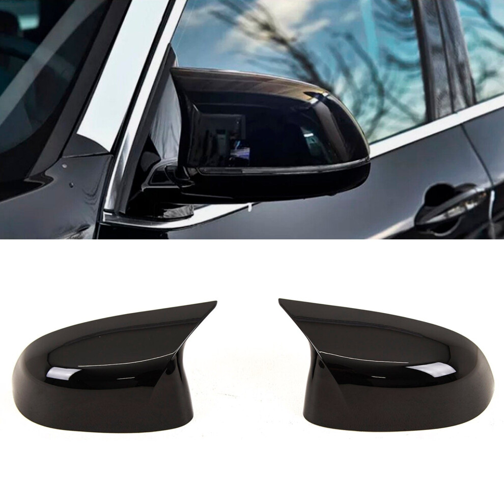 Fits Bmw X3 X4 X5 X6 X7 G01 G02 G05 G06 G07 2018- Door Wing Mirror Covers Caps Pair Gloss Black 9145588380425