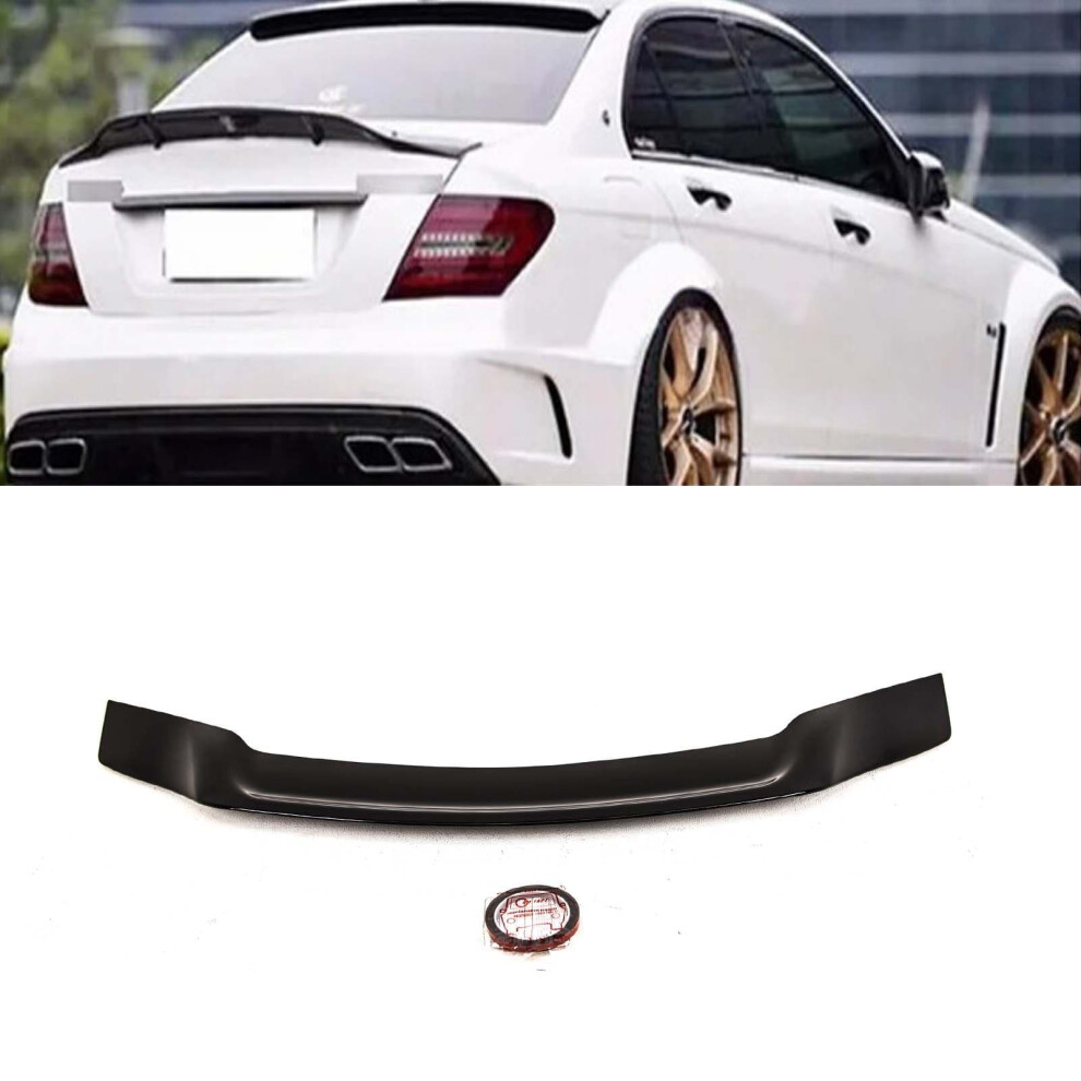 Fits Mercedes C-Class W204 2008-2014 Rear Trunk Boot Lip Spoiler Gloss Black 9145588378316