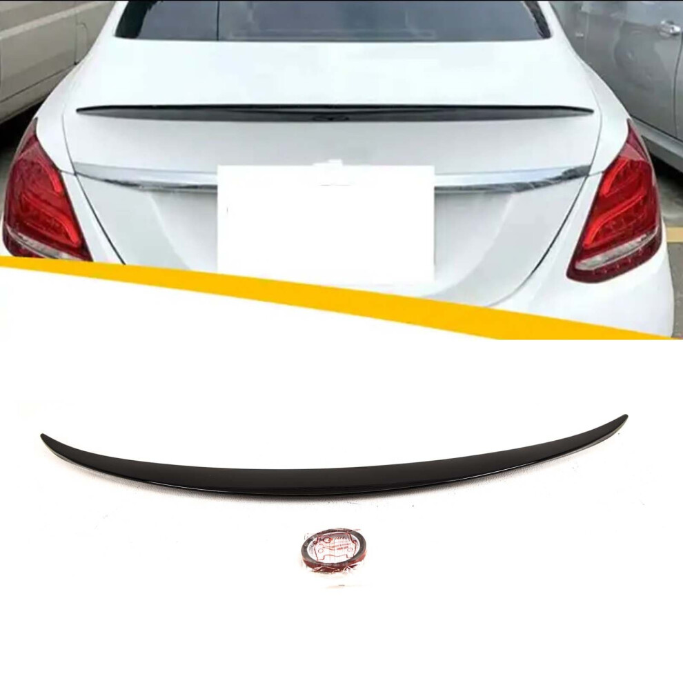 Fits Mercedes C-Class W205 2014-2021 Rear Trunk Boot Lip Spoiler Sport Gloss Black 9145588378378