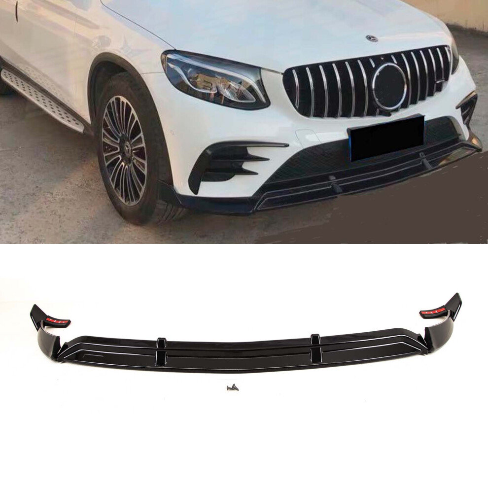 Front Lip Splitter Amg Brabus Style Gloss Mercedes Glc X253 C253 2015-2019 Black 9145588378521