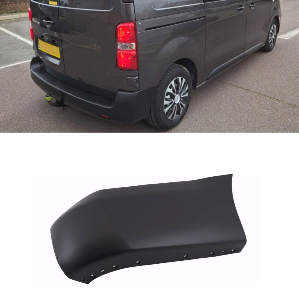 Rear Bumper End Corner Lwb Driver Side New For Citroen Dispatch 2016-2023 Black 9145588445711