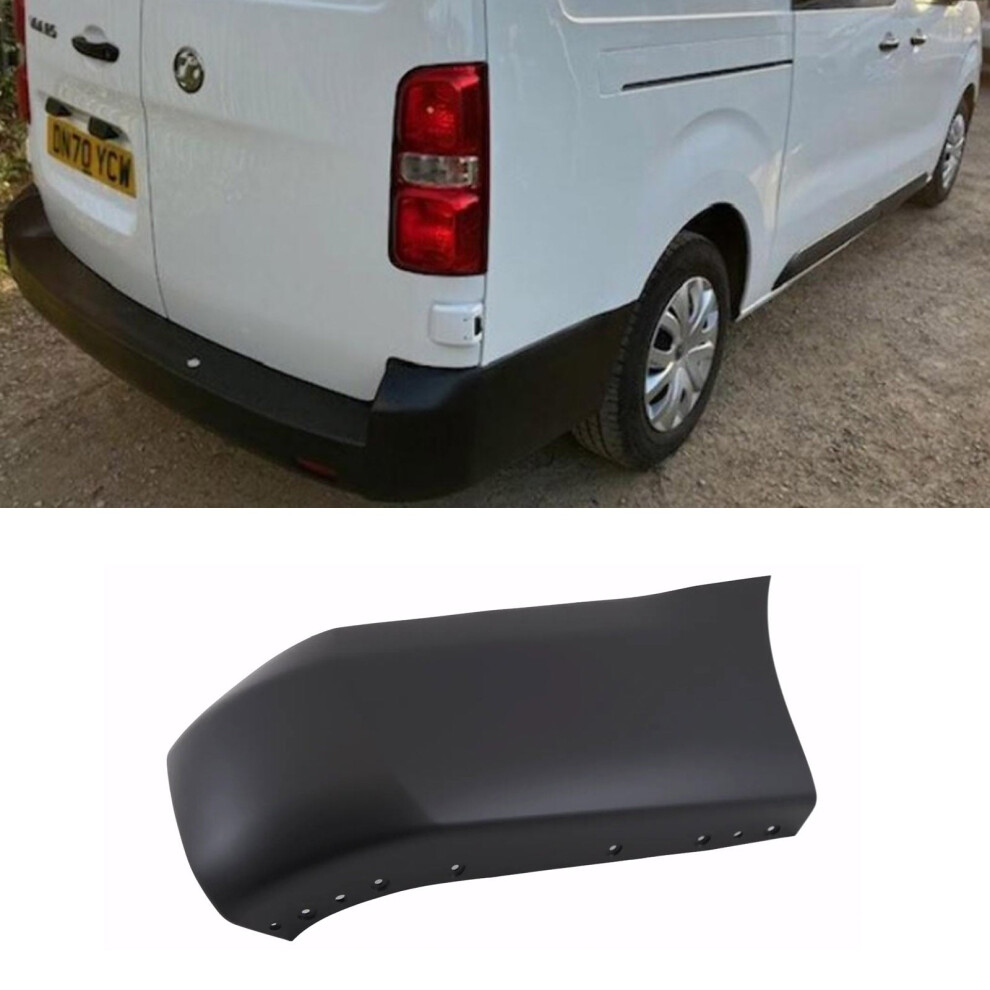 Rear Bumper End Corner Lwb Driver Side New For Vauxhall Vivaro 2019-2023 Black 9145588445704