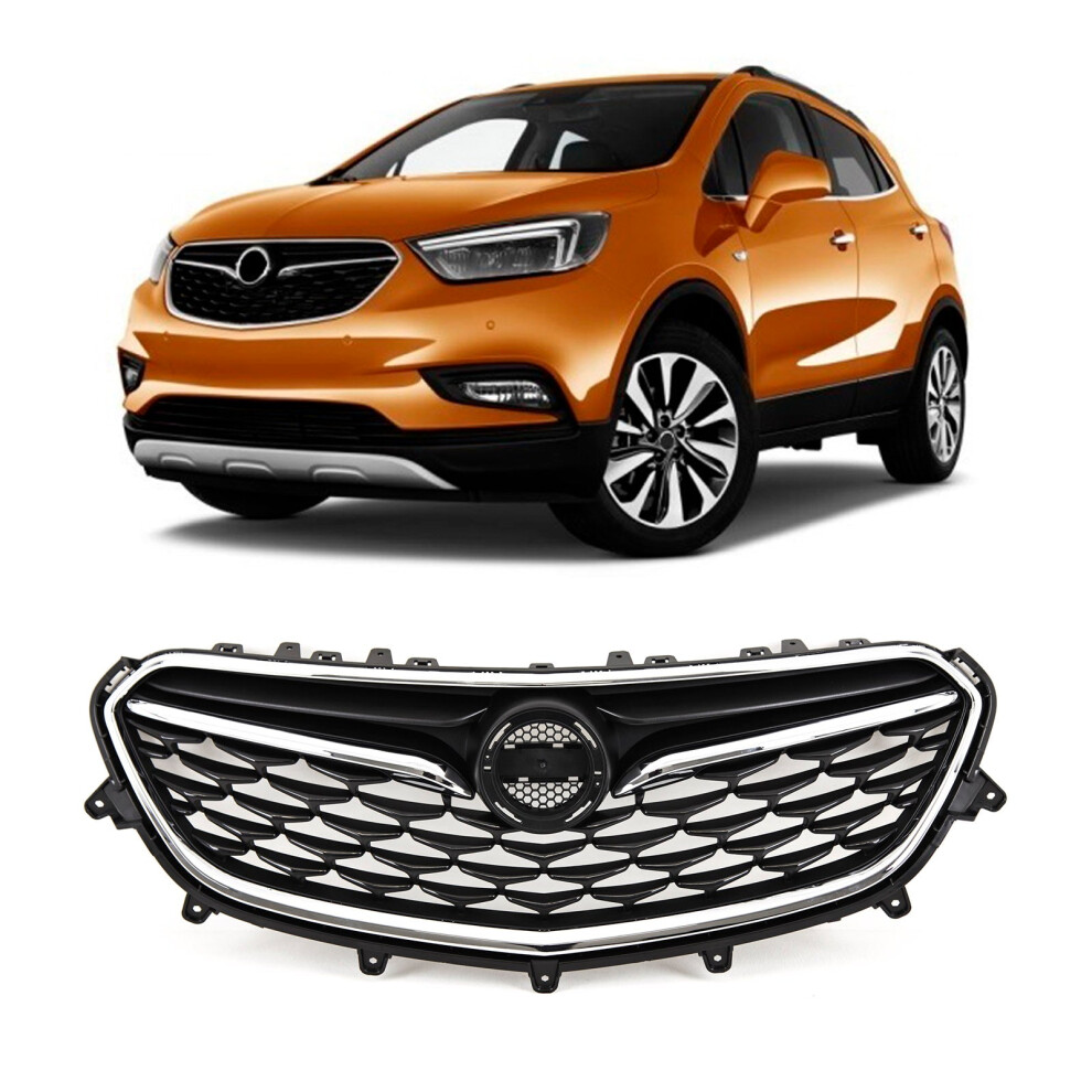 Front Bumper Upper Top Grille W/Chrome Trim For Vauxhall Mokka X 09/2016-07/2019 9145588445216