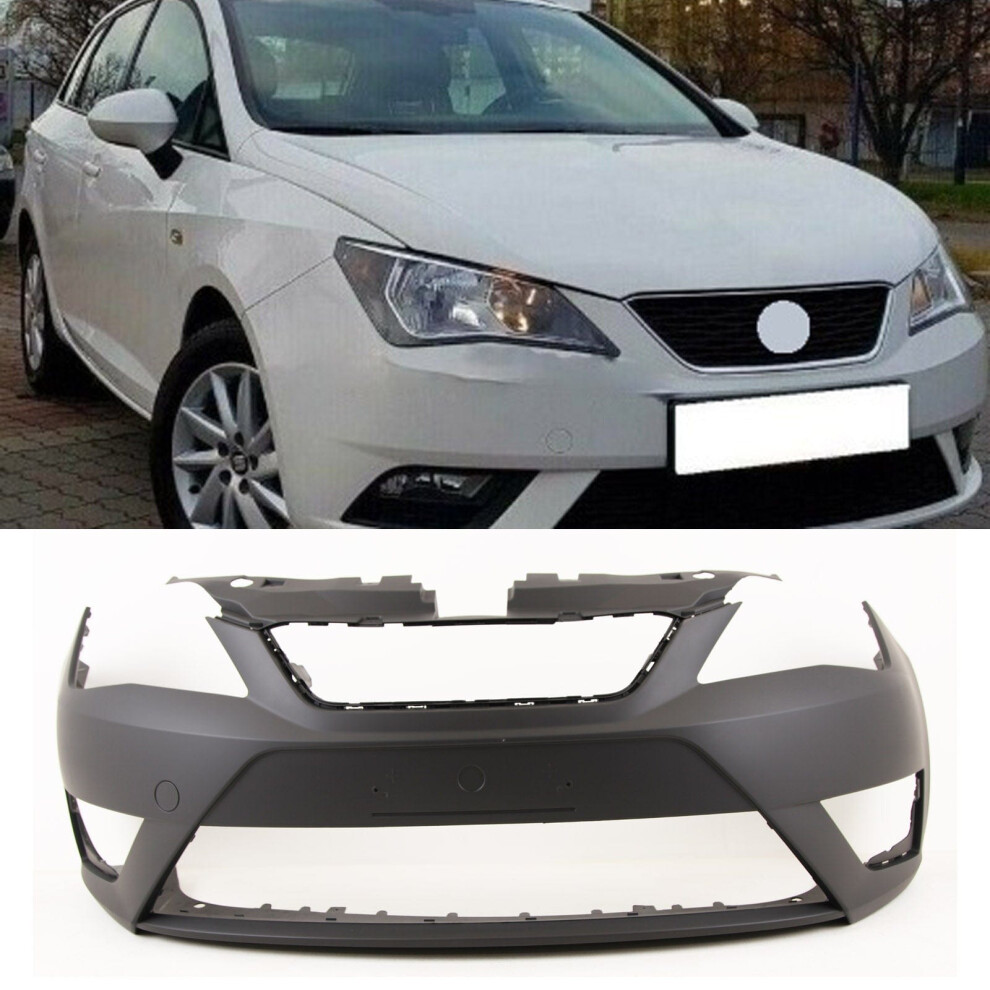 Front Bumper Primed Without PDC or Washer Holes Fits Seat Ibiza FR 2012-2017 New - Image 3