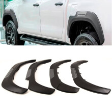 For Toyota Hilux MK8 2016-2020 Wheel Arches Fender Flares Black & Silver