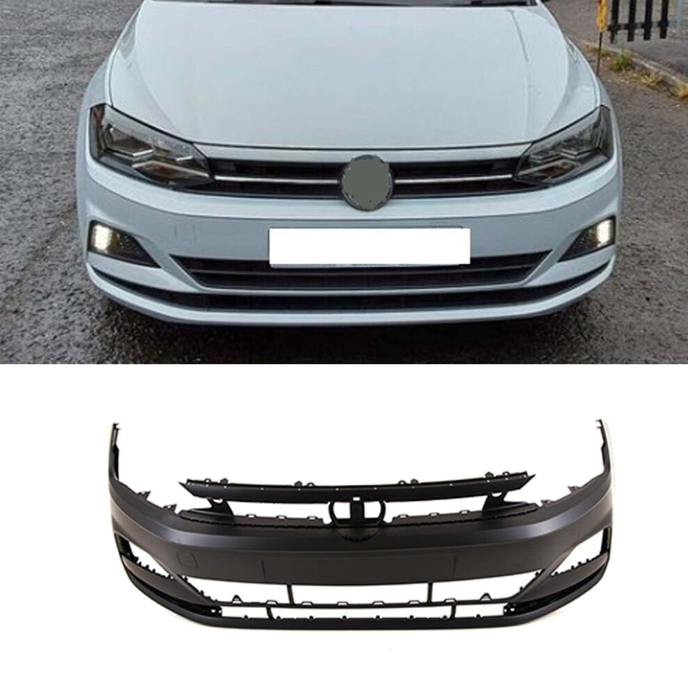 Front Bumper No Pdc No Washer Holes Primed Vw Polo Mk6 2017-2021 9145588377715