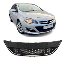 Front Bumper Lower Grill W/Chrome Trim&Plate Holder For Vauxhall Astra J 12–15