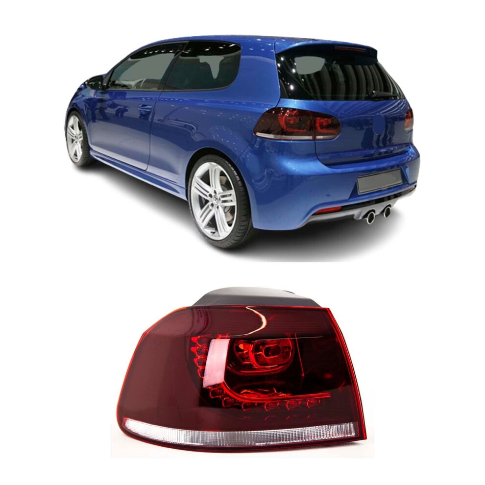 Fits VW Golf R MK6 2009-2013 Rear Light LED Outer Section Dark Red Left Side - Image 3