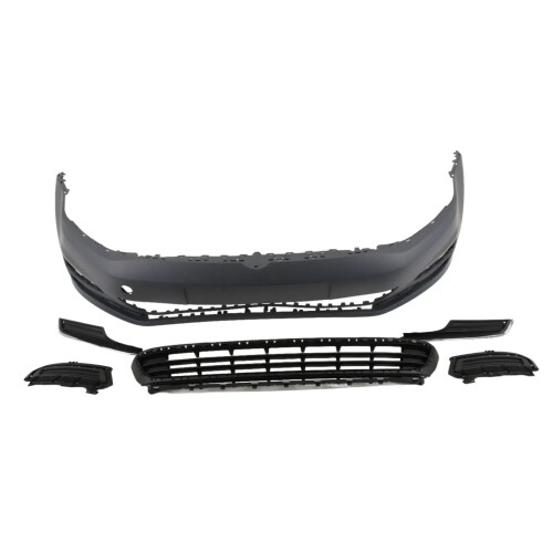 Front Bumper Complete Kit No PDC & Washer Holes Primed Vw Golf MK7 2012-2017