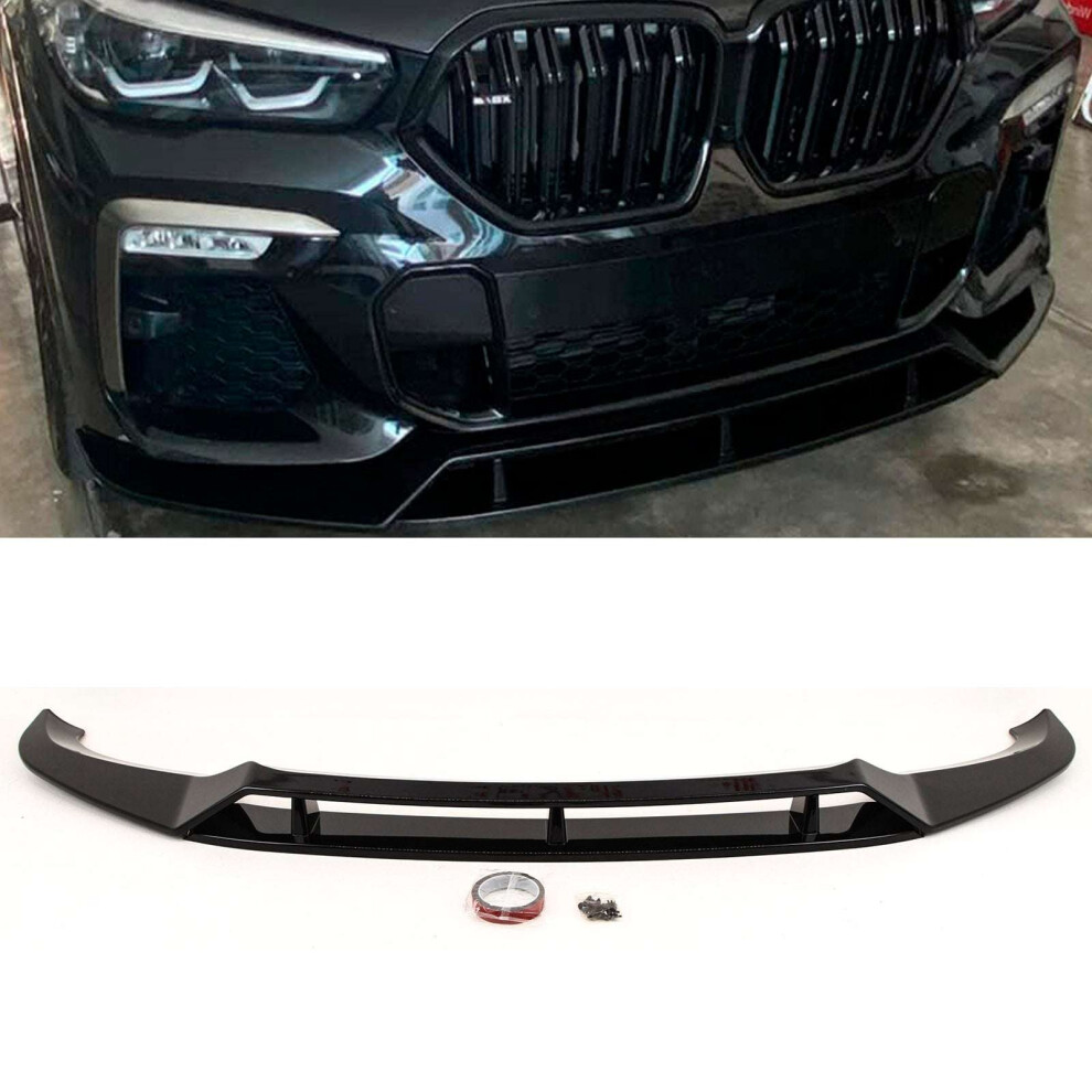 Front Lip Splitter Spoiler Series Style Gloss Fits Bmw X6 G06 Black 9145588439215