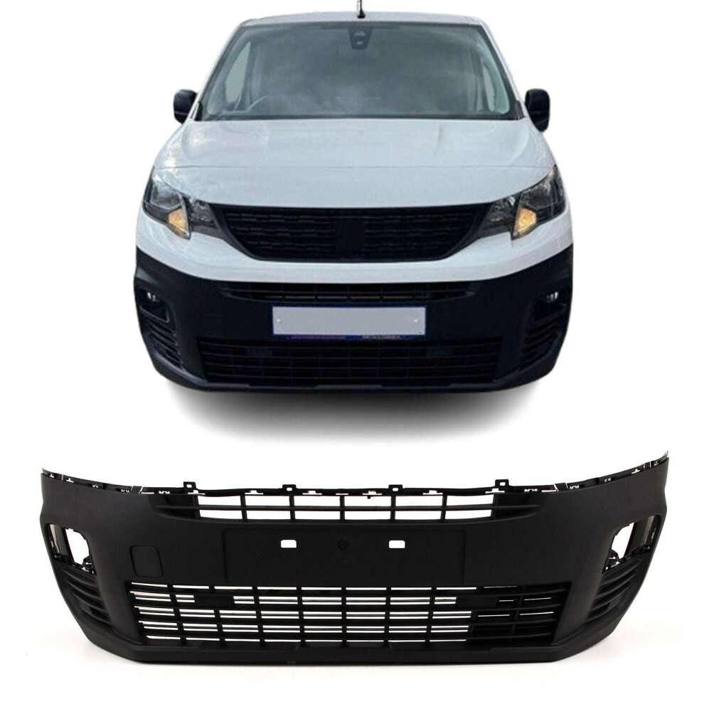 Front Bumper W/O Pdc With Tow Eye Cover For Citroen Berlingo Peugeot Partner 2018-2023 Black 9145588439277