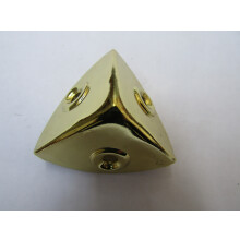 Pack Of 10 Small 28mm Round Chest Corners Polished Brass.
