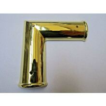 Flat Round End Corner Polished Brass.
