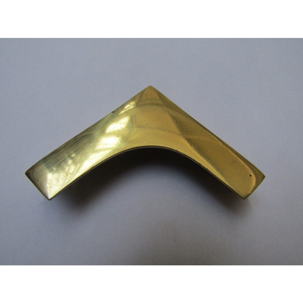 Pack Of 2 Military Chest Corner Polished Brass. 5057067497965