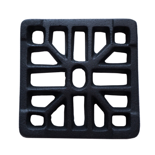 Rustic Cast Iron Gulley Gutter Lid Square Black 4"