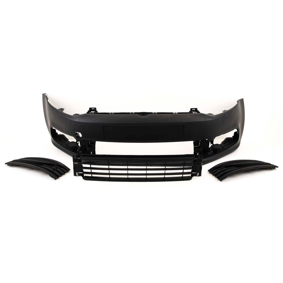 Fits VW Polo 2014-2017 Front Bumper Kit Complete No PDC & Washer Holes Primed - Image 3