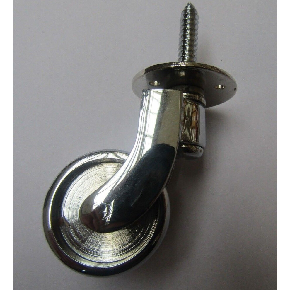 Furniture Swivel Wheel Chrome Screw In Castor 5057067952570