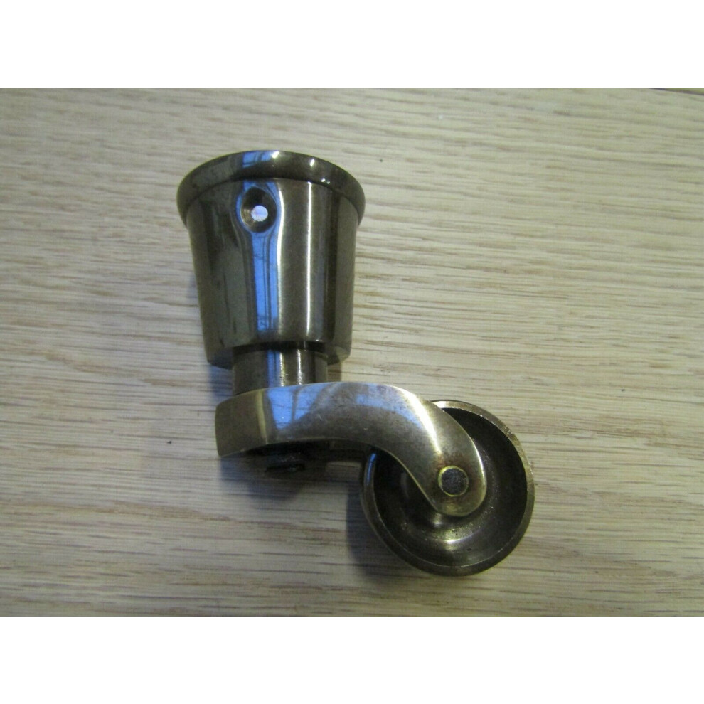 Furniture Swivel Wheel Cup Castor Antique Brass 5057067952587